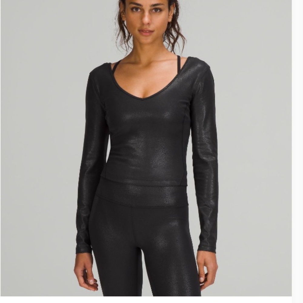 Lululemon Align Long Sleeve Radiate Foil Finish Top size 6